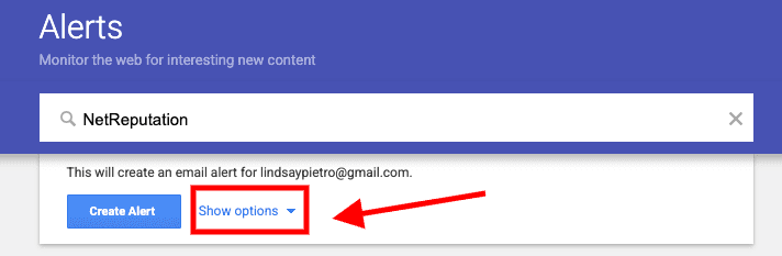 Tutorial step that shows how to set up Google Alerts for companies.