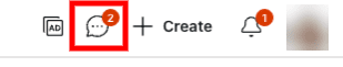 The messages icon on Reddit.