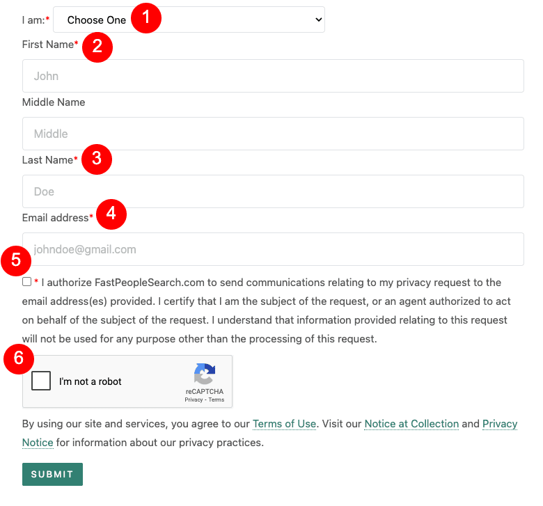 Steps to have your personal data removed from a data broker site.