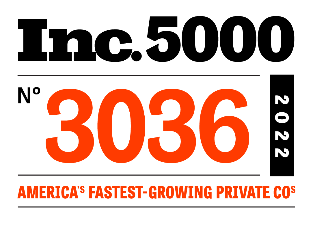 an inc 5000 sign with the words america's fastest growing private cos.