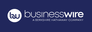 Business Wire logo featuring stylized lowercase "bw" in a white circle, alongside the words "businesswire" and "A BERKSHIRE HATHAWAY COMPANY" on a navy blue background.