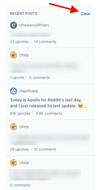 A smartphone screen displaying the reddit app with various subreddit feeds shown, like r/freelancewriters and r/apolloapp, highlighted by user interactions such as comments and upvotes.