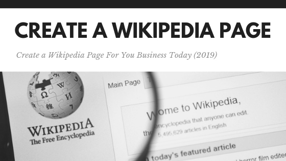 How to create a Wikipedia page