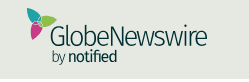 GlobeNewswire by Notified logo with three colored leaf shapes on the left and text on a light gray background.