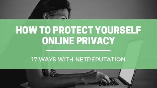 Girl looking for how to protect your privacy online