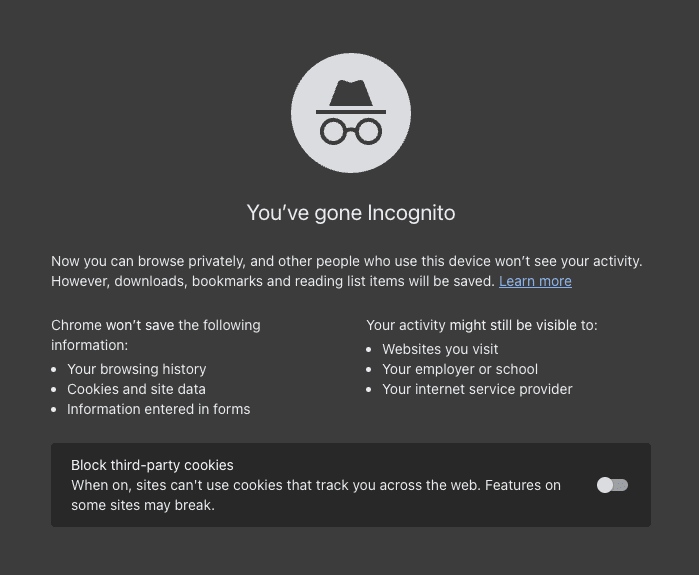 The Google Chrome incognito window for discovering which articles to focus on for how to remove articles from internet results.