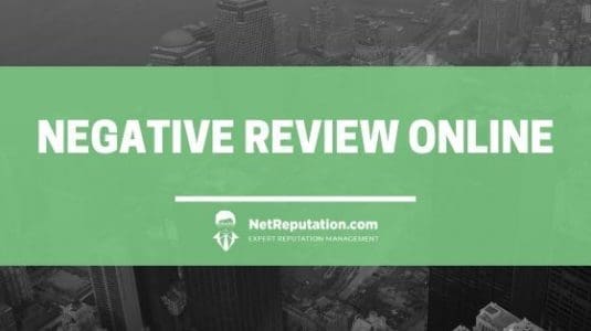 remove a negative online review with Net Reputation