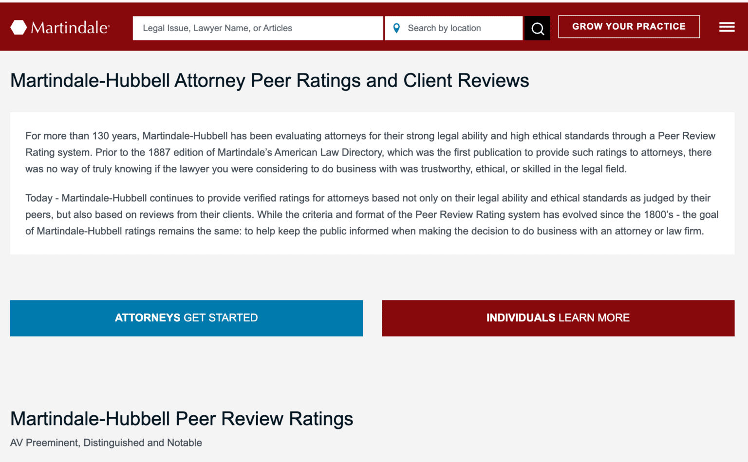 Martindale-Hubbell AV Preeminent Rating Explained | NetReputation