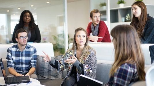 coworkers in a meeting